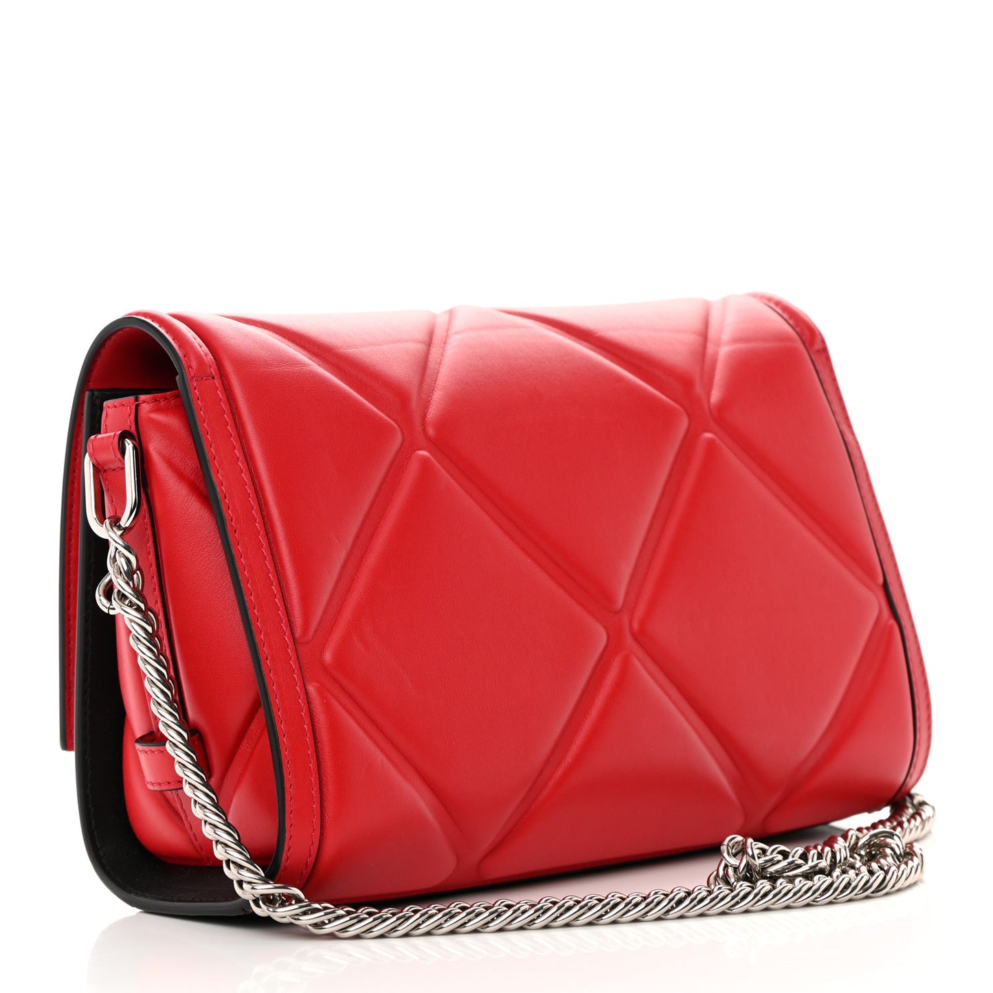Calfskin The Story Quilted Shoulder Bag Red