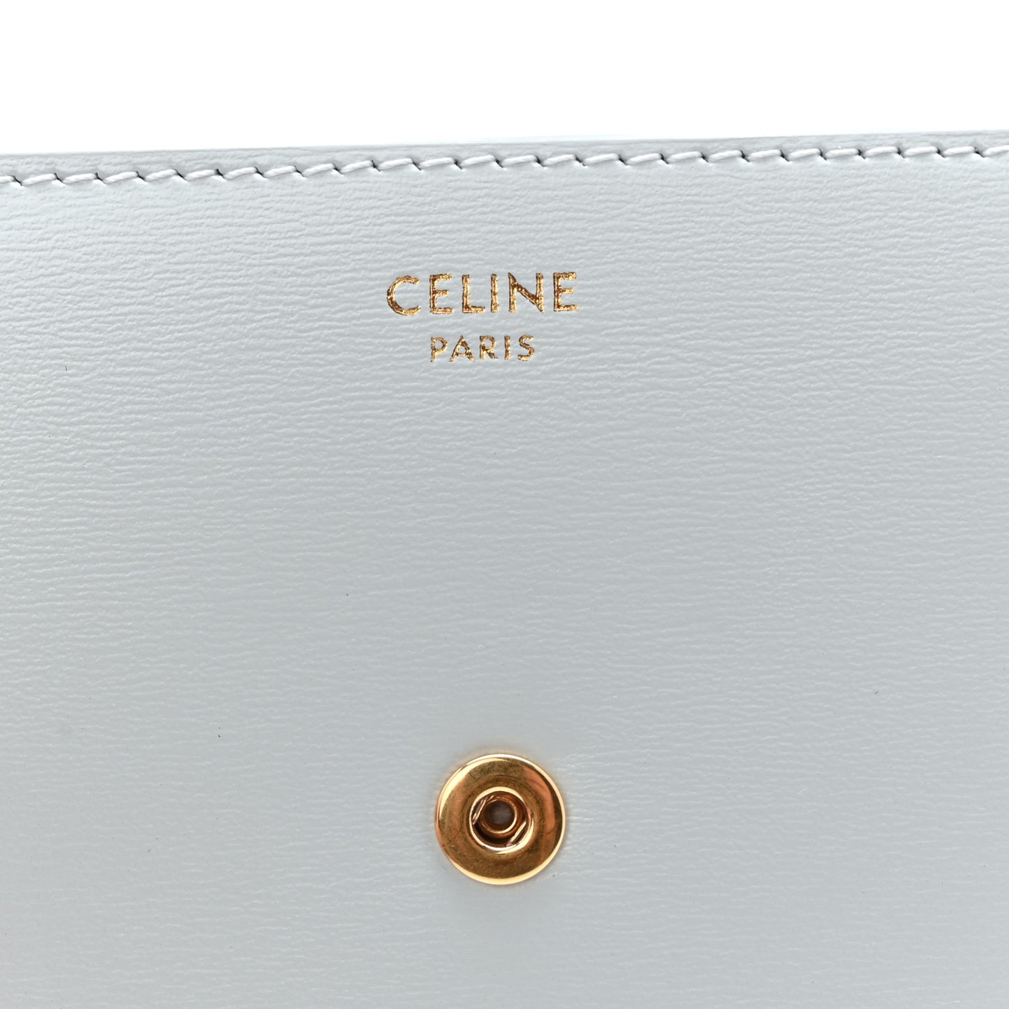 Shiny Calfskin Small Triomphe Wallet Soft Blue