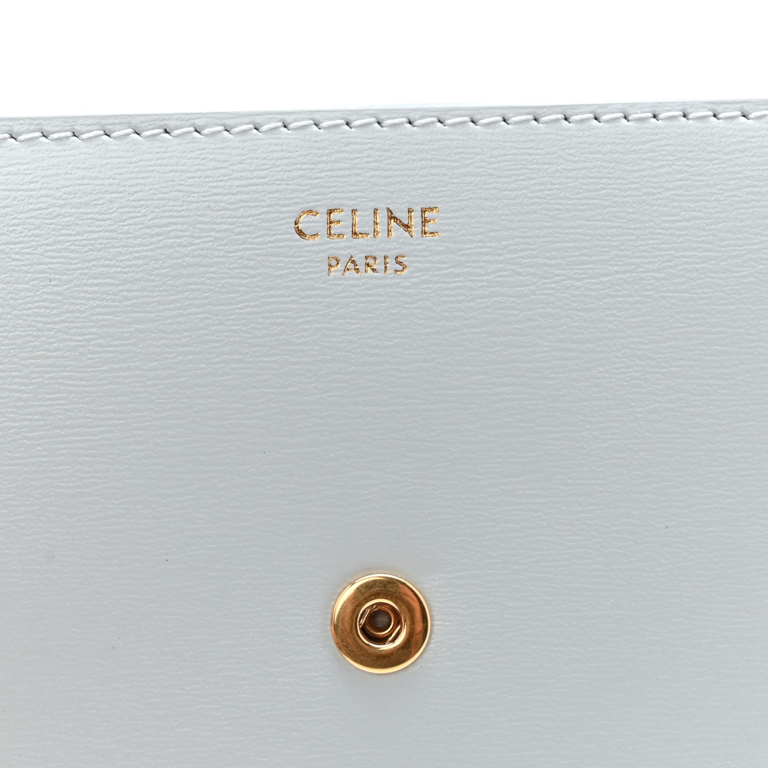 Celine Shiny Calfskin Small Triomphe Wallet Soft Blue 6 of 8