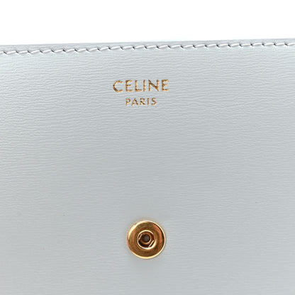 Celine Shiny Calfskin Small Triomphe Wallet Soft Blue 6 of 8