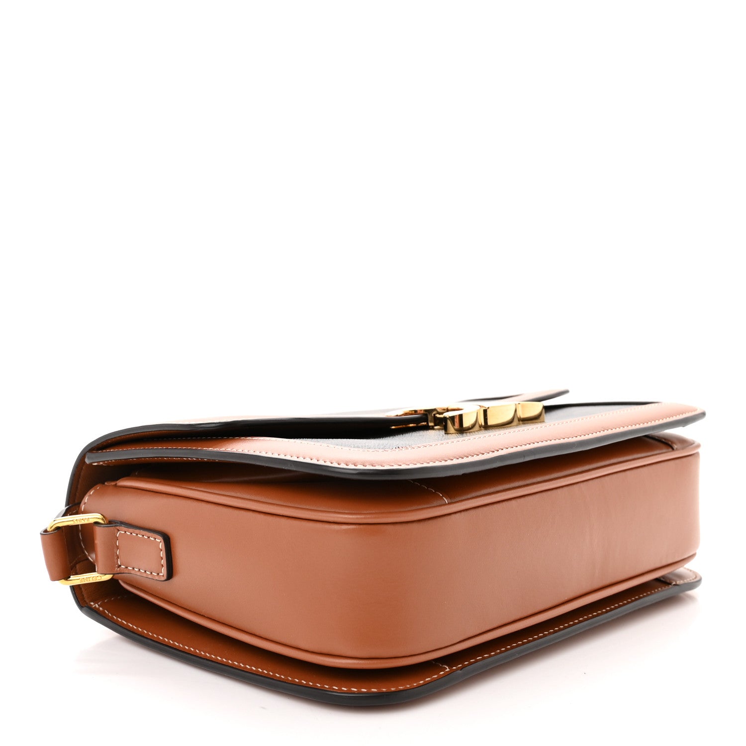 Celine Calfskin Triomphe Canvas Teen Triomphe Bag Tan 5 of 12