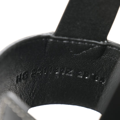 Hermes Calfskin Elbe 60 Sandals 37 Black 6 of 12