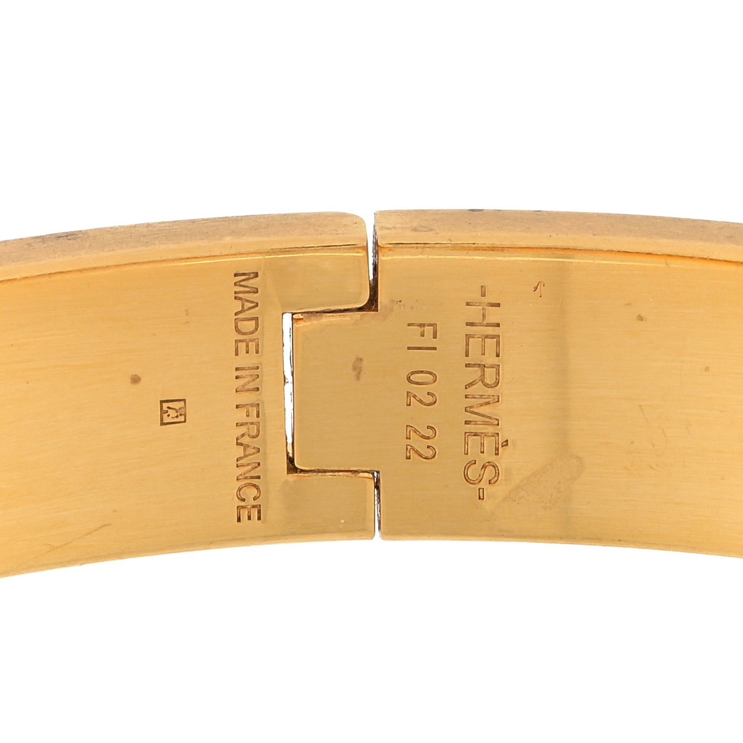 Enamel Narrow Clic Clac H Bracelet PM White