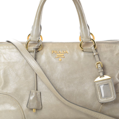 Prada Vitello Shine Shopping Satchel Cammeo 8 of 17