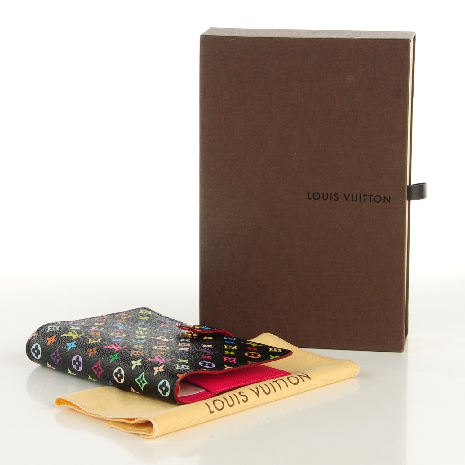 Louis Vuitton Monogram Multicolor Small Ring Agenda Cover Black Grenade 4 of 7