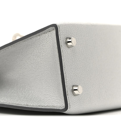 Hermes Metallic Chevre Chamkilight Mini Kelly Sellier 20 Argent 8 of 10