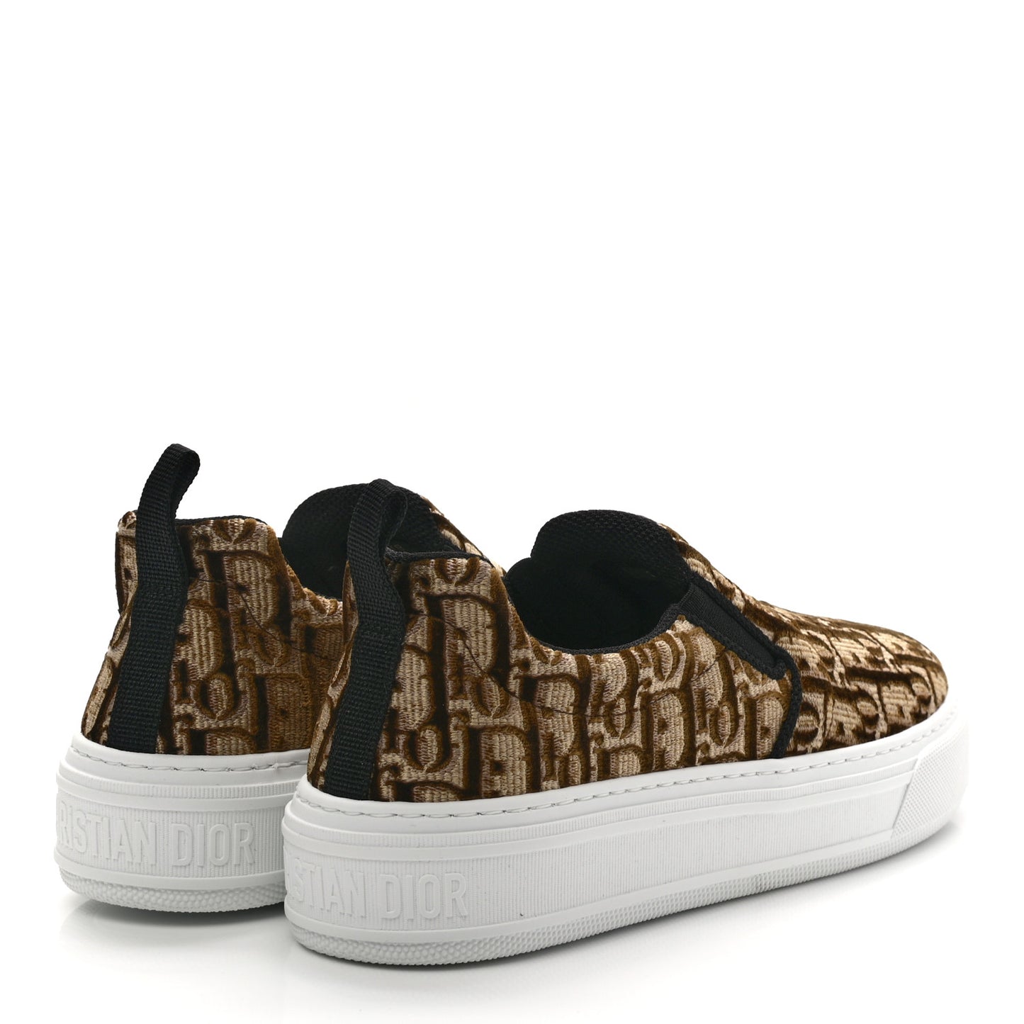 Velvet Oblique Womens Solar Slip On Sneakers 38 Bronze