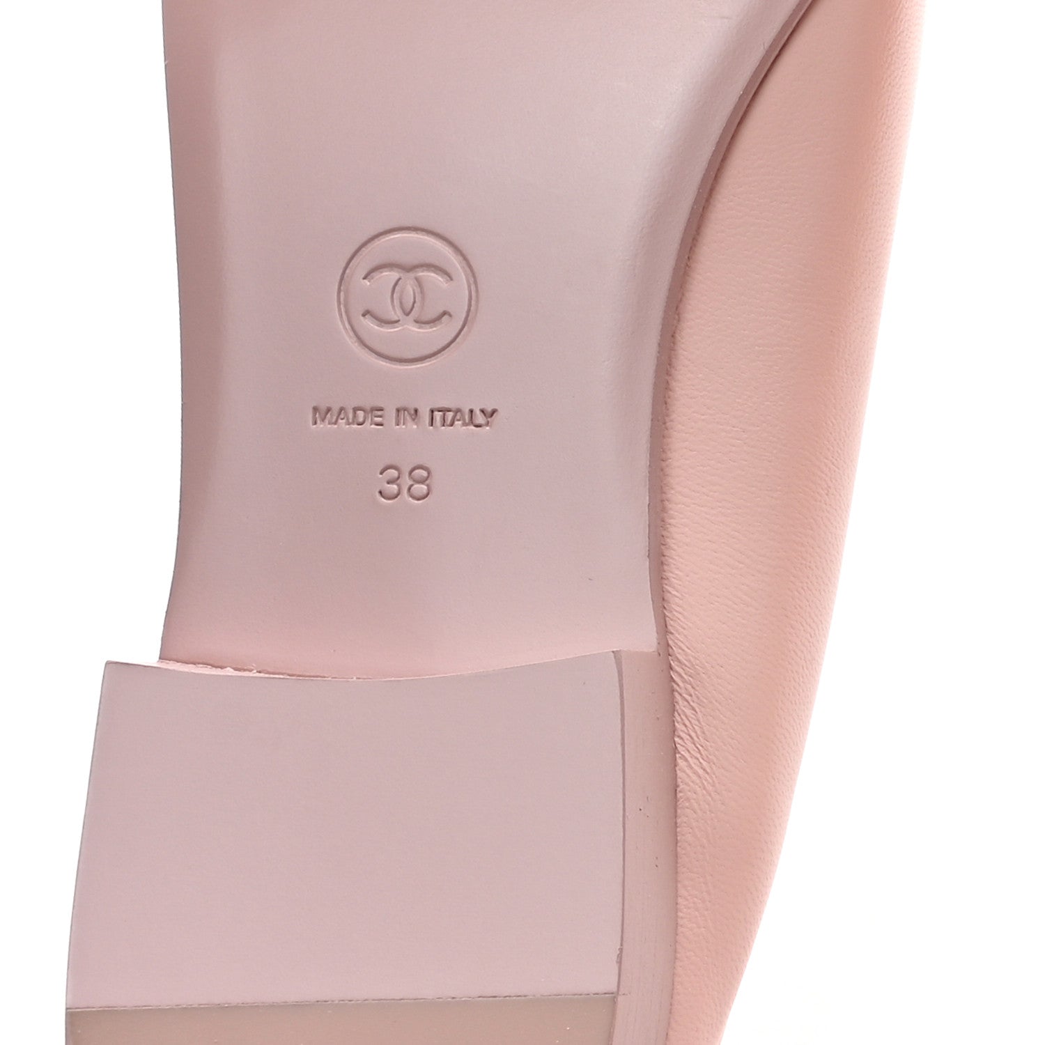 Chanel Lambskin Cap Toe CC Ballerina Flats 38 Light Pink Dark Pink 7 of 10