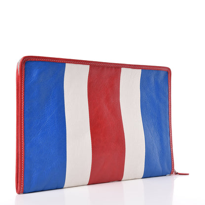 Balenciaga Agneau Arena Multicolore Bazar Pouch Bleu White Rouge 3 of 10