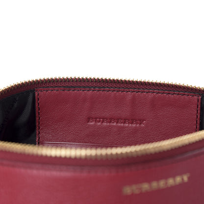 Burberry House Check Derby Peyton Crossbody Clutch Bag Russet Red 8 of 11