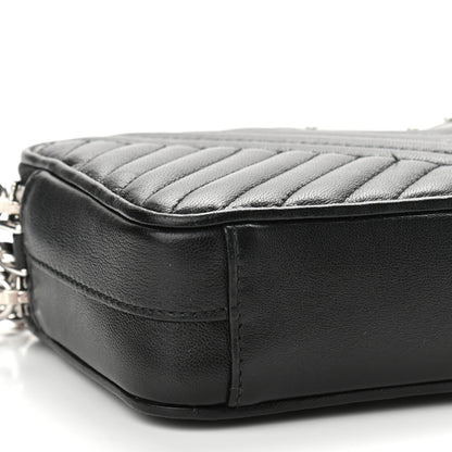 Prada Nappa Impunture Diagramme Mini Double Zip Chain Crossbody Bag Black 11 of 14