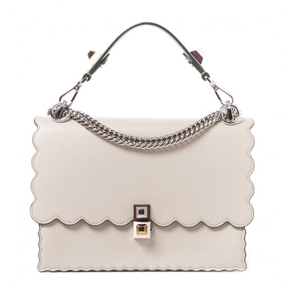 Fendi Vitello Liberty Scalloped Studded Kan I Shoulder Bag Grigio Polvere 1 of 8