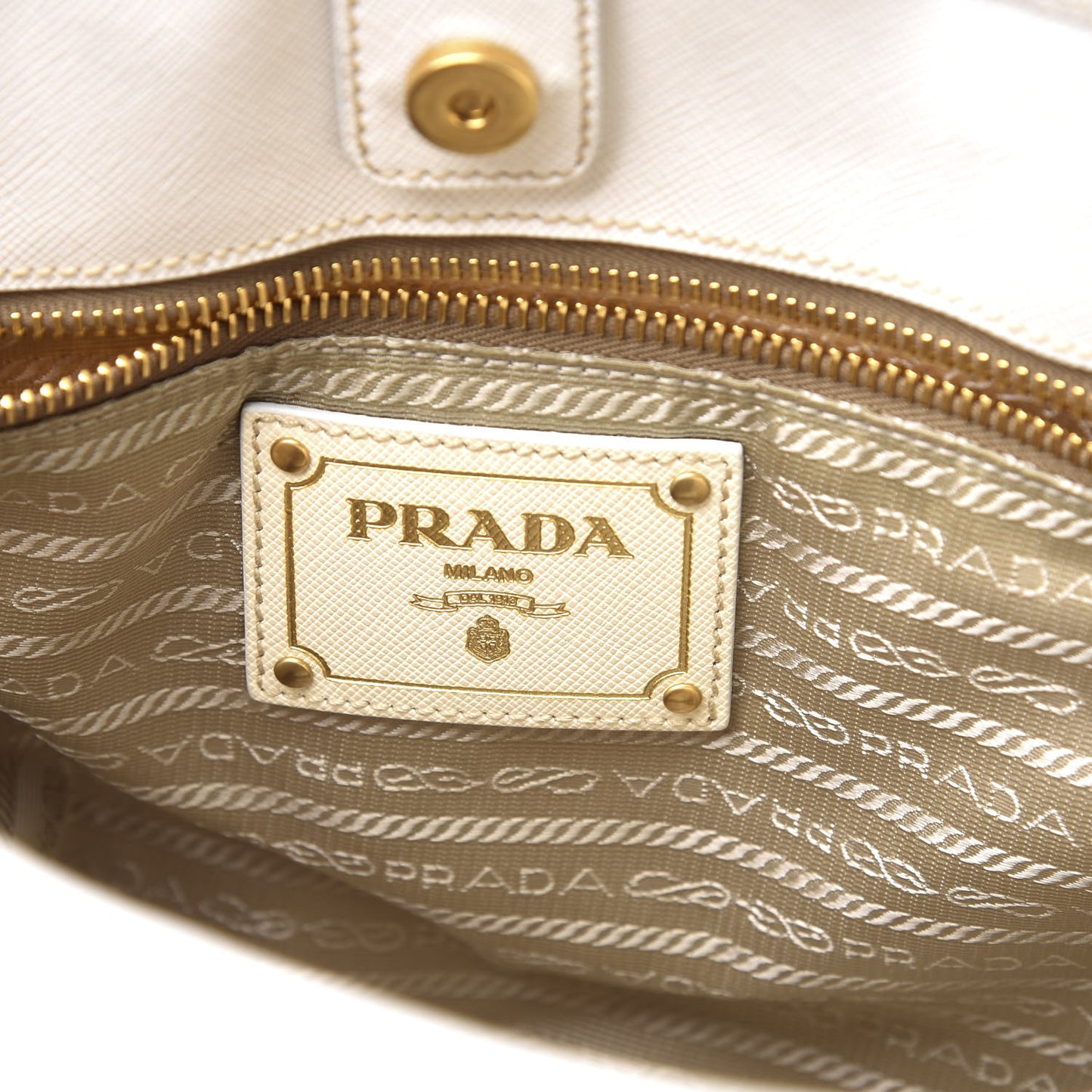 Tessuto Nylon Oro Tote White