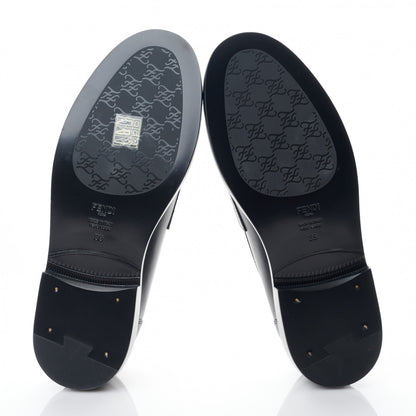 Fendi Calfskin Karligraphy Loafers 39 Black 5 of 7