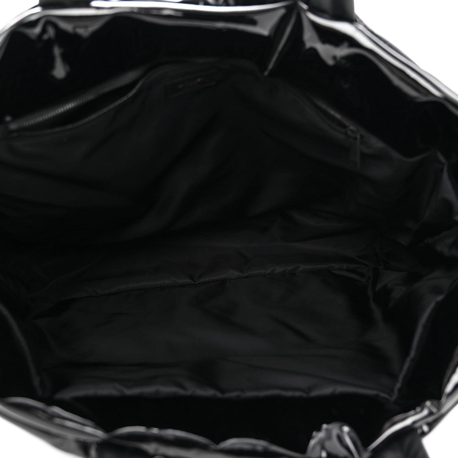 Saint Laurent Patent Wide Puffer Maxi Tote Black 5 of 10