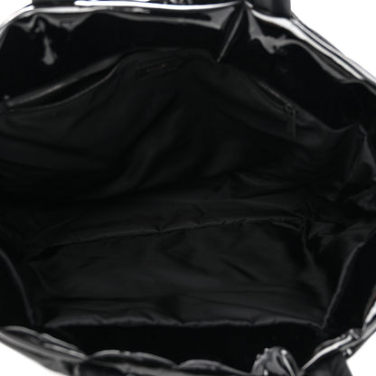 Saint Laurent Patent Wide Puffer Maxi Tote Black 5 of 10