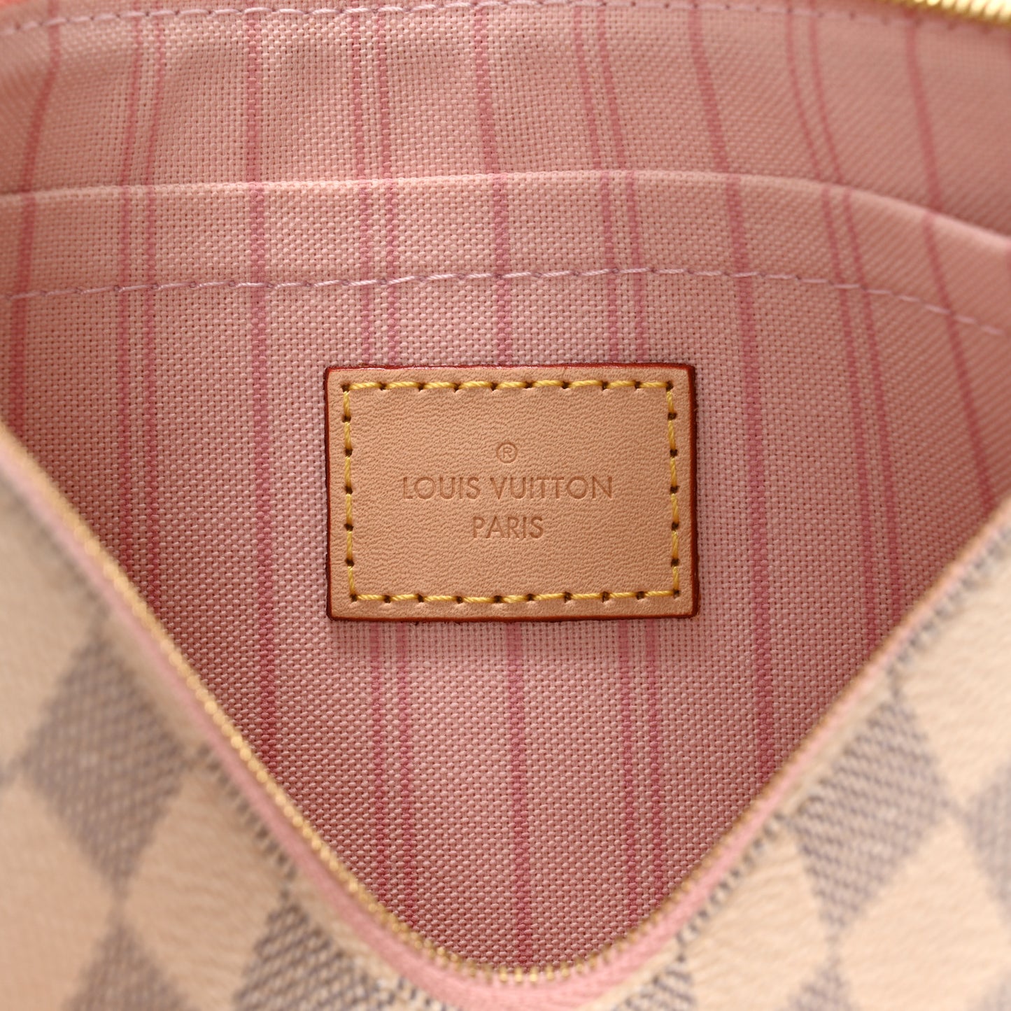 Damier Azur Neverfull MM GM Pochette Rose Ballerine
