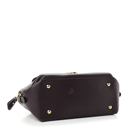 Salvatore Ferragamo Calfskin Fiamma Bag Plum 4 of 16
