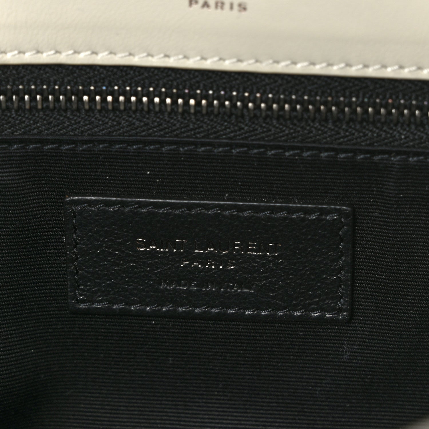 Saint Laurent Crinkled Calfskin Matelasse Monogram Medium Niki Chain Satchel Ivory 6 of 9