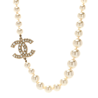 Chanel Pearl CC 100th Anniversary Necklace Light Gold 1 of 4