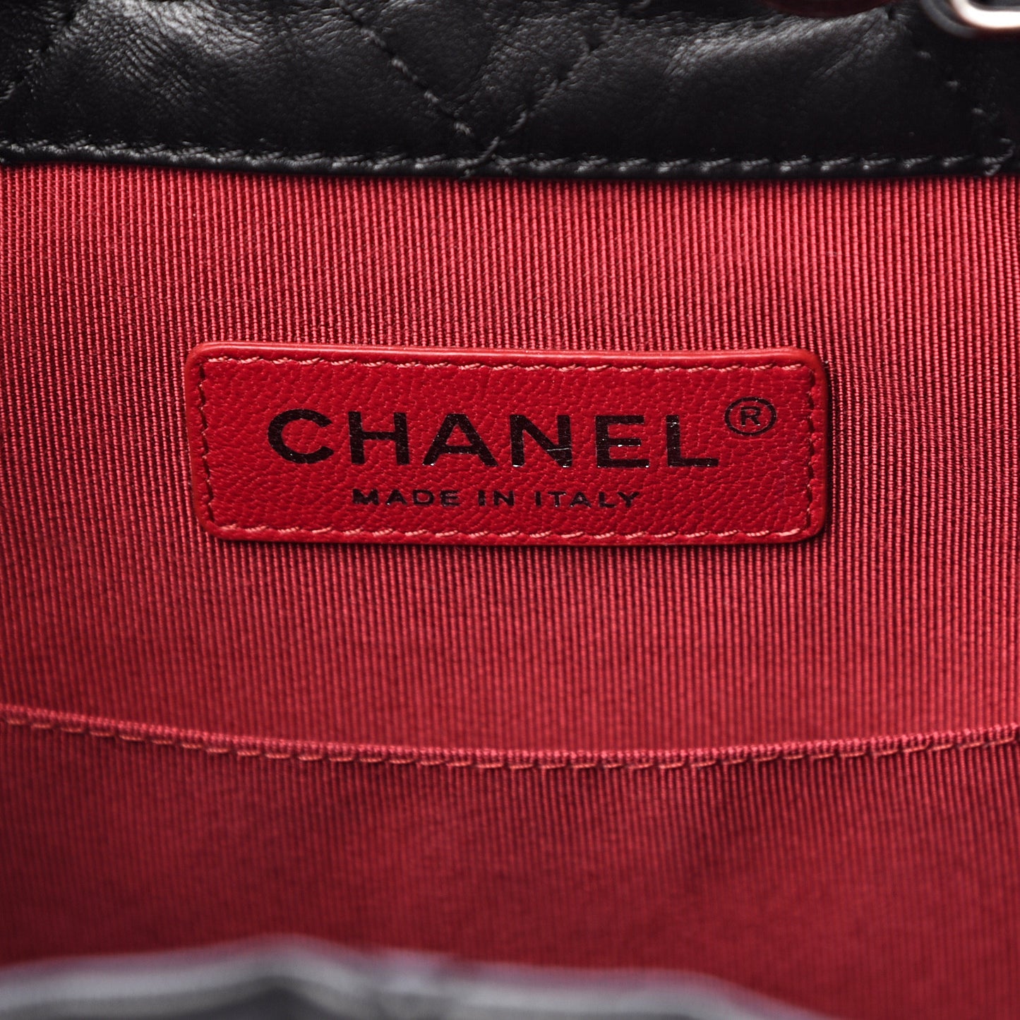 Aged Calfskin Quilted Small Gabrielle Backpack Black