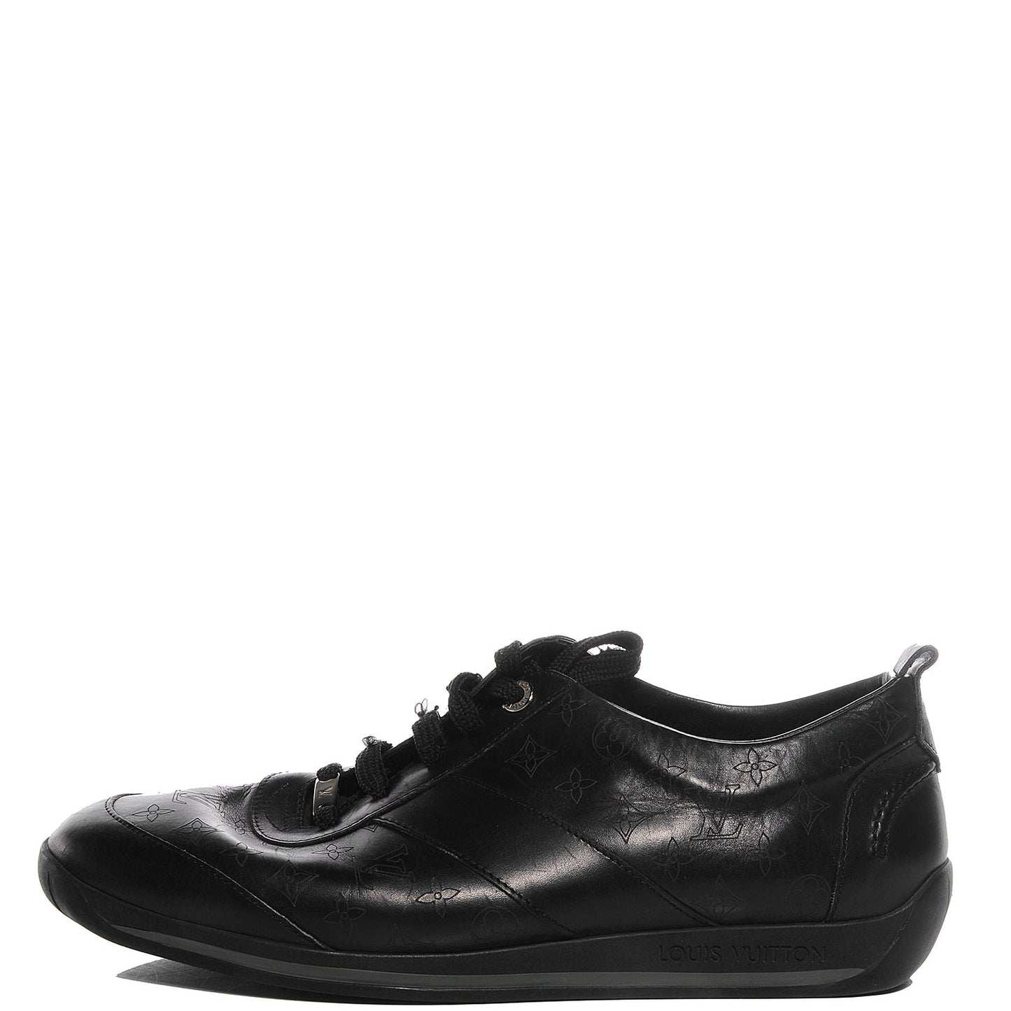 Calfskin Embossed Monogram Sneakers 9 Black