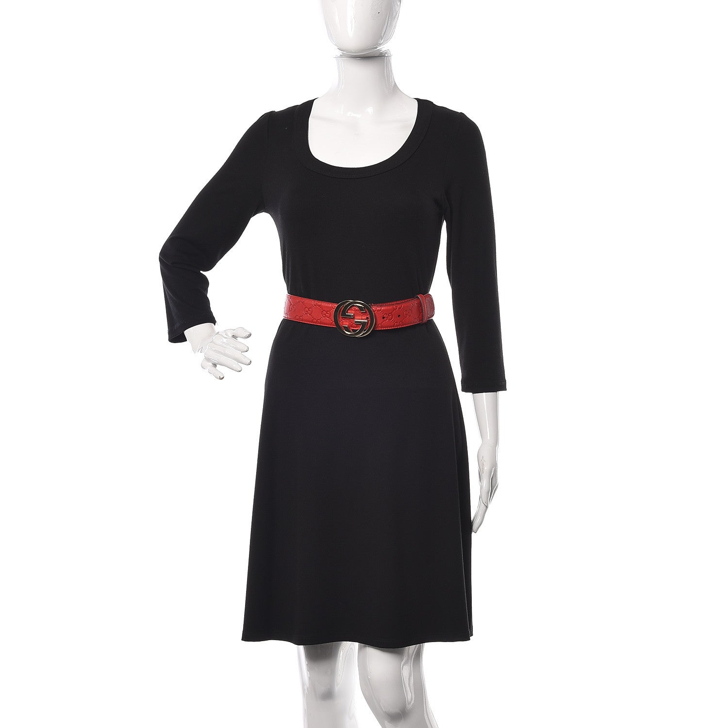 Gucci Guccissima Signature Interlocking G 40mm Belt 85 34 Red 2 of 8
