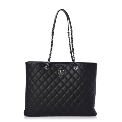 Chanel Caviar Quilted Large CC Shopping Tote Black 1 of 7