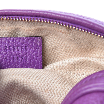 Gucci Pebbled Calfskin Mini Soho Chain Bag Shine Purple 7 of 10