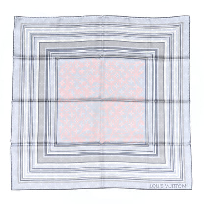 Louis Vuitton Silk LV Monogram Square Scarf Grey 1 of 4