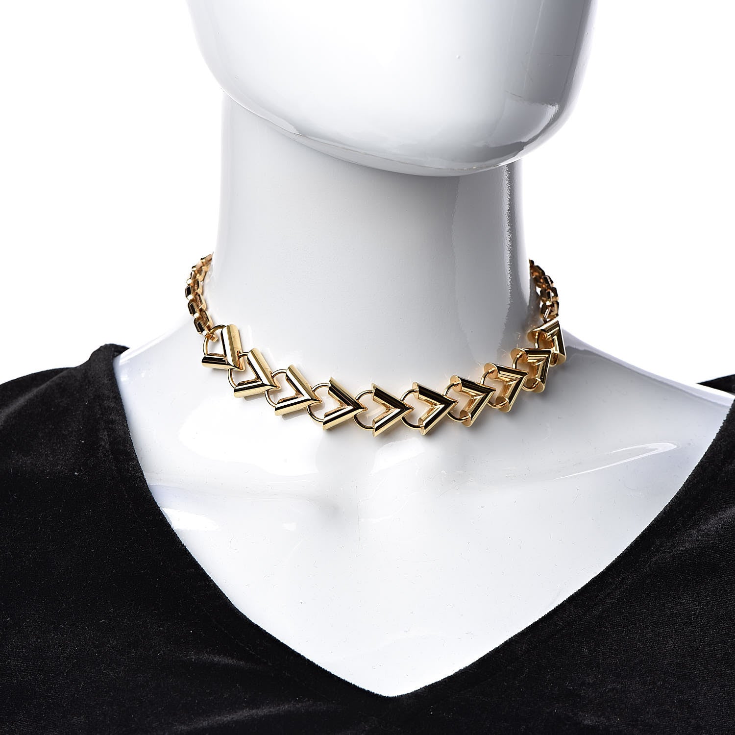 Louis Vuitton LVision Chain Necklace Gold 2 of 4