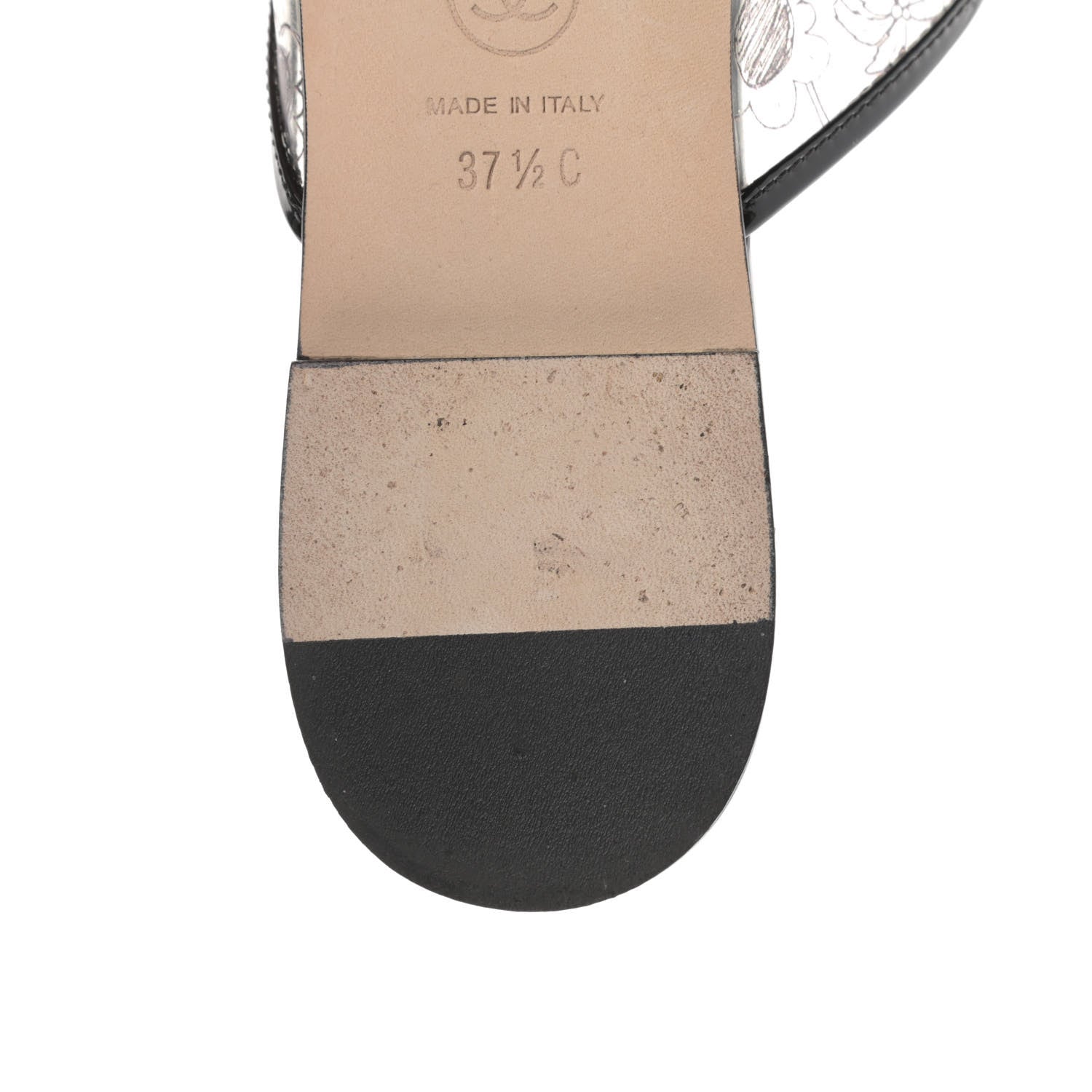 Chanel Patent PVC CC Sandal Mule 37.5 Black 10 of 13