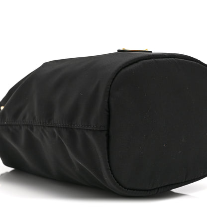 Prada Saffiano Tessuto Nylon Vela Bucket Wristlet Black 9 of 10