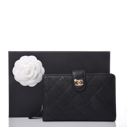 Chanel Caviar Quilted Zipped Pocket Wallet Black 9 of 9