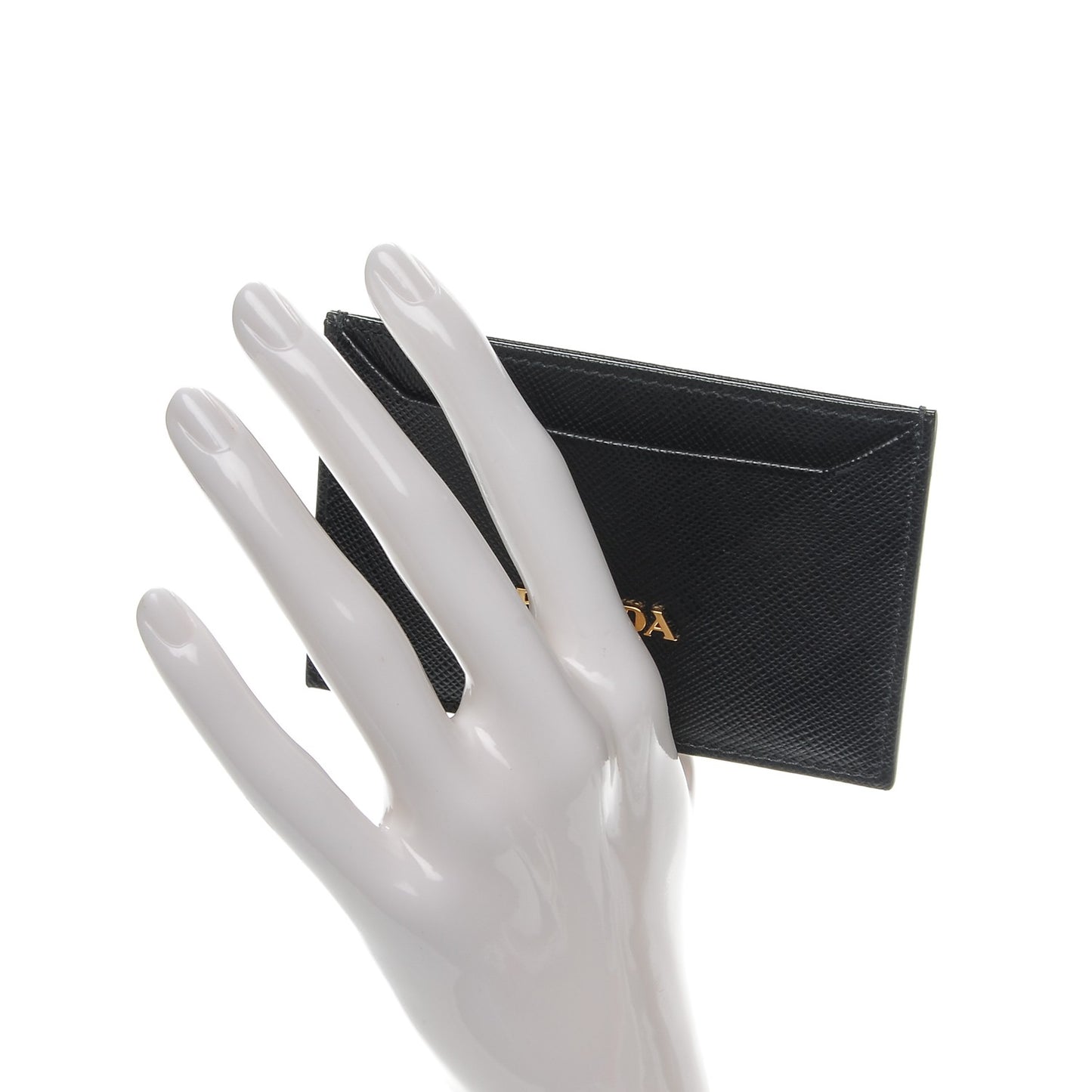 Saffiano Metal Card Case Black