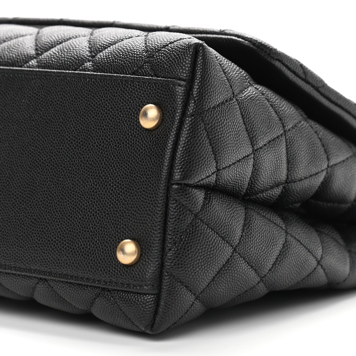 Chanel Caviar Lizard Quilted Small Coco Handle Flap Black 8 of 9