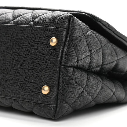 Chanel Caviar Lizard Quilted Small Coco Handle Flap Black 8 of 9