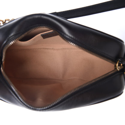 Gucci Calfskin Matelasse Small GG Marmont Chain Shoulder Bag Black 5 of 9