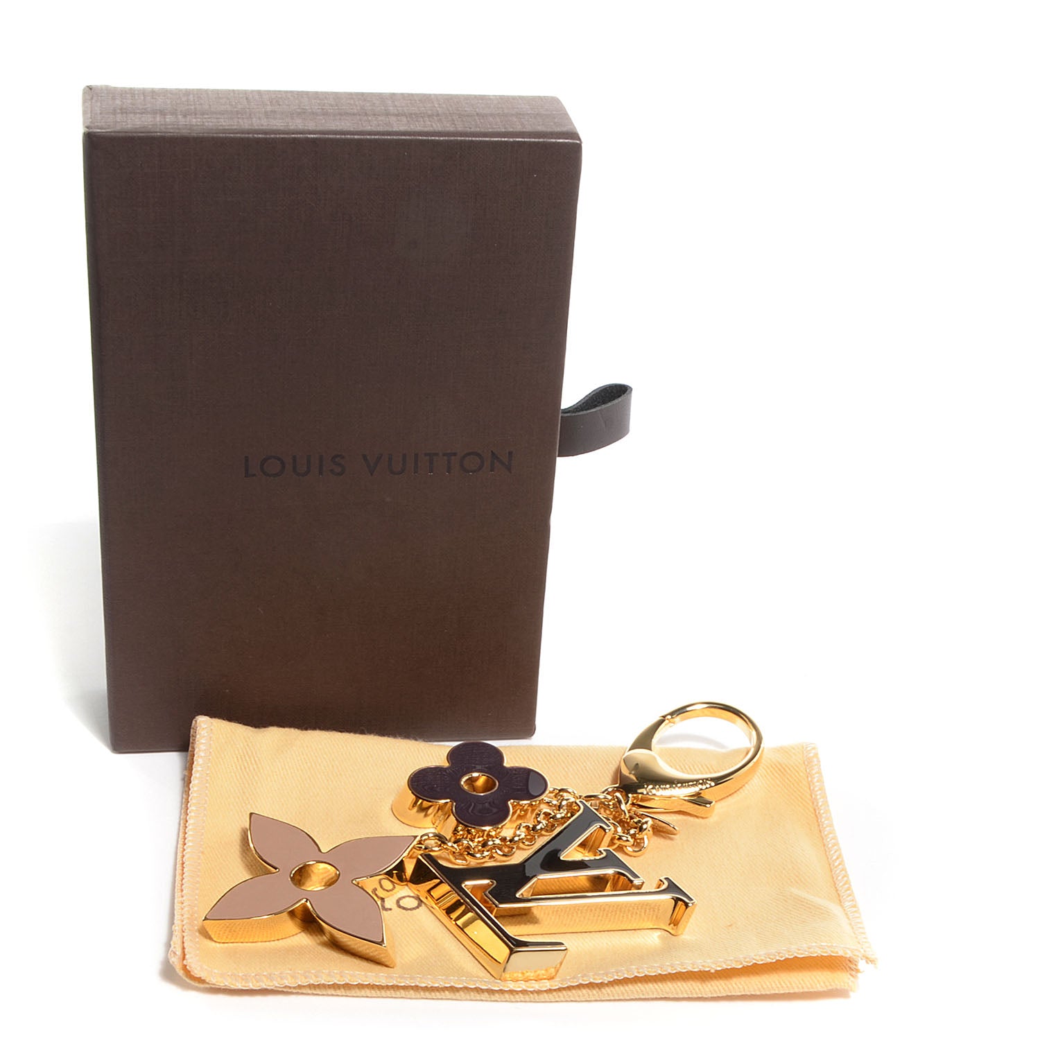 Louis Vuitton Fleur De Monogram Bag Charm Dore 6 of 6