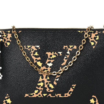 Louis Vuitton Monogram Giant Jungle Pochette Double Zip Black 9 of 12
