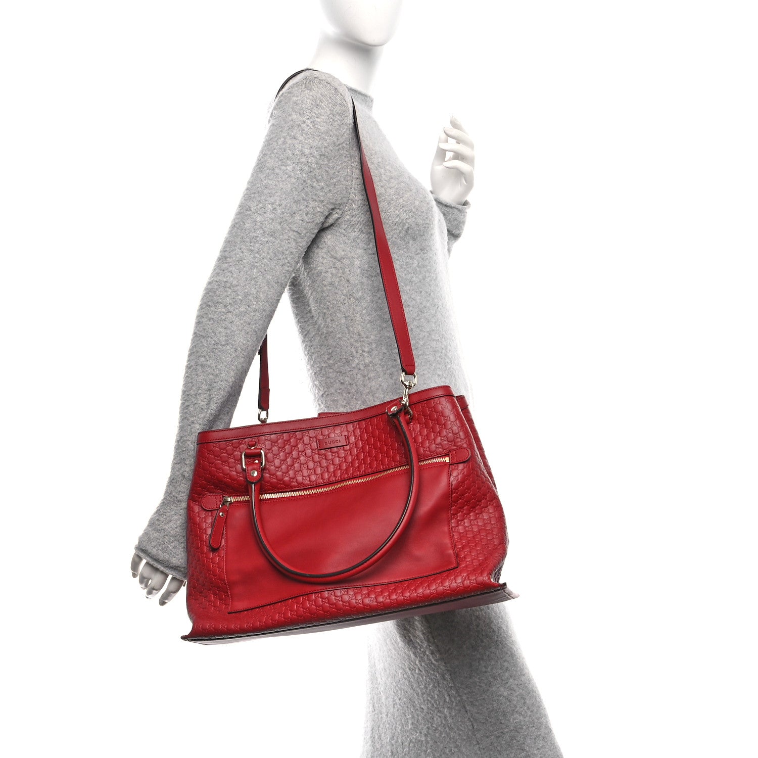 Gucci Soft Microguccissima Large Tote Red 2 of 10