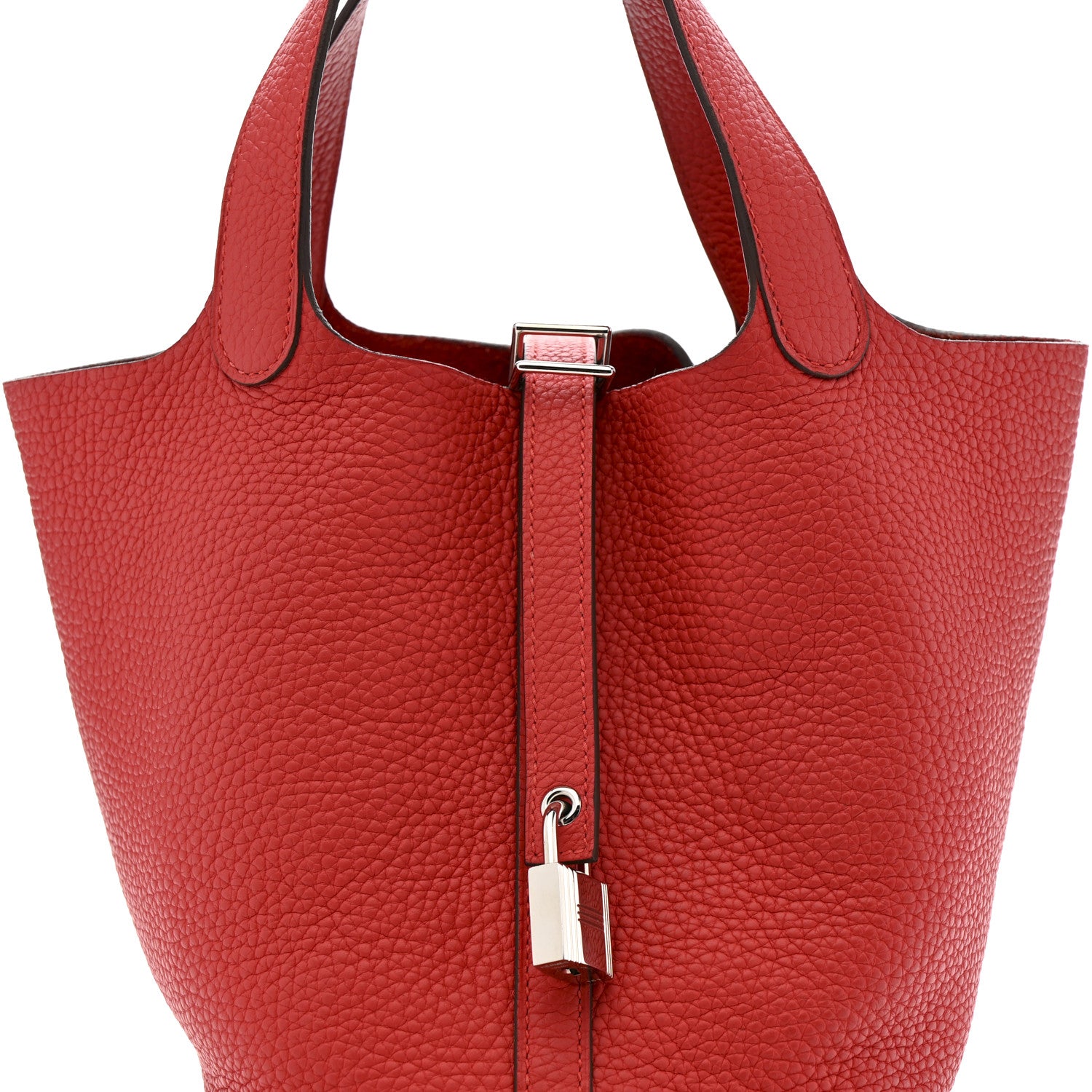 Hermes Taurillon Clemence Picotin Lock 18 PM Rouge Pivoine 8 of 10