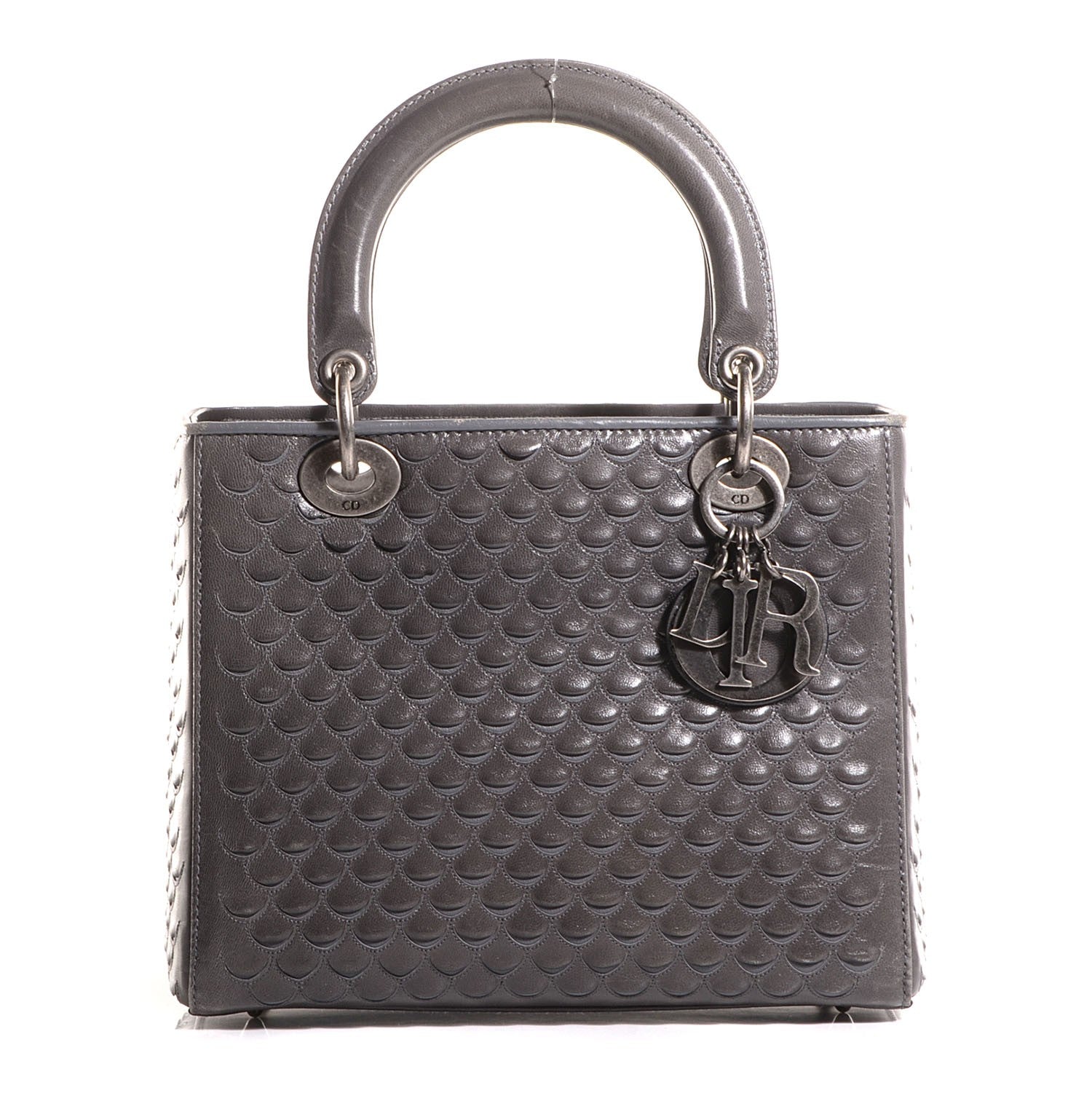 Christian Dior Lambskin Fish Scale Detail Medium Lady Dior 1 of 7