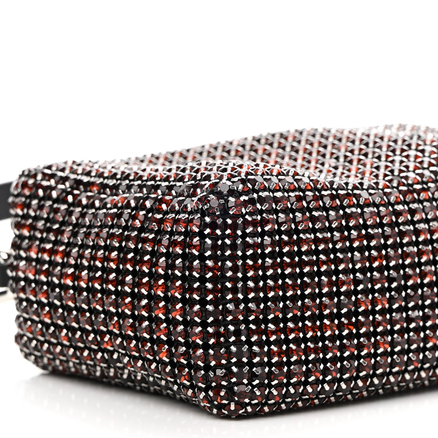 Mesh Crystal Rhinestone Mini Heiress Pouch Cola