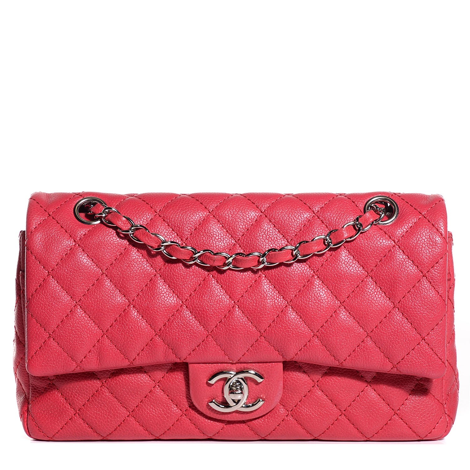 Chanel Washed Caviar Medium Double Flap Fuchsia 1 of 8