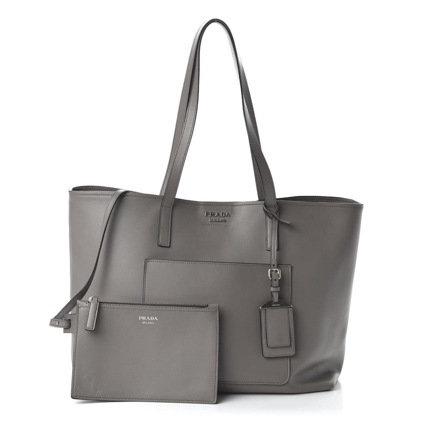 City Calfskin Shopping Tote Marmo