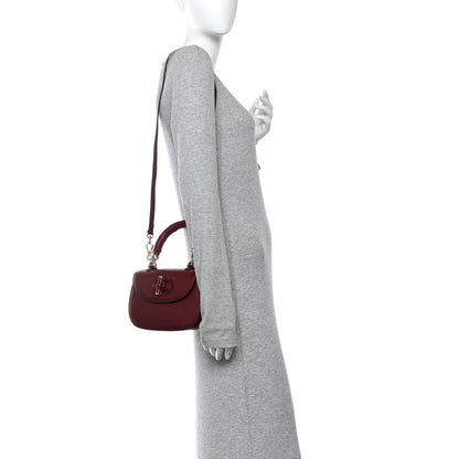 Gucci Boarded Dyana Lux Calfskin Web Monochrome Small Bamboo 1947 Top Handle Bag Rosso Ancora 2 of 11