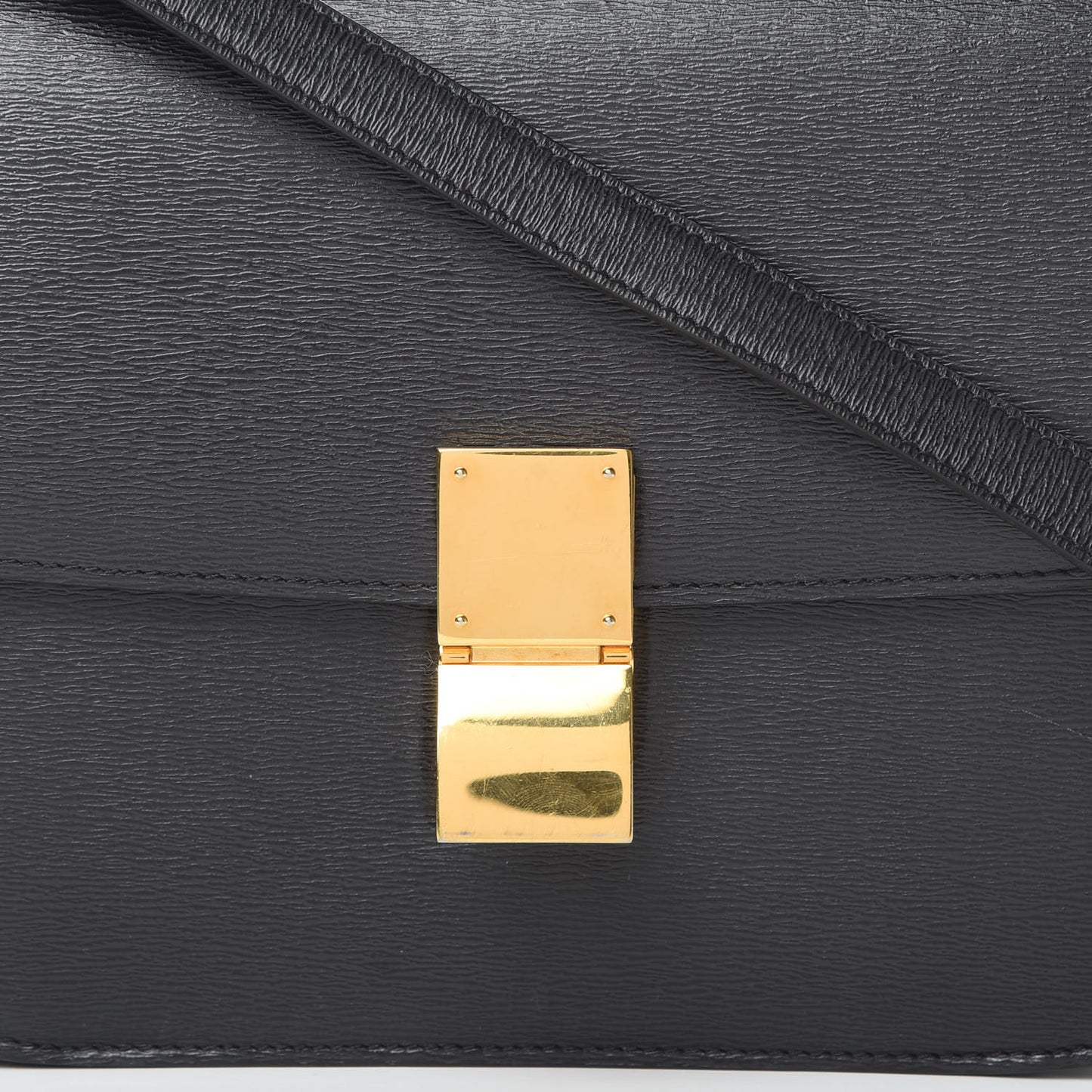 Liege Calfskin Medium Classic Box Bag Black