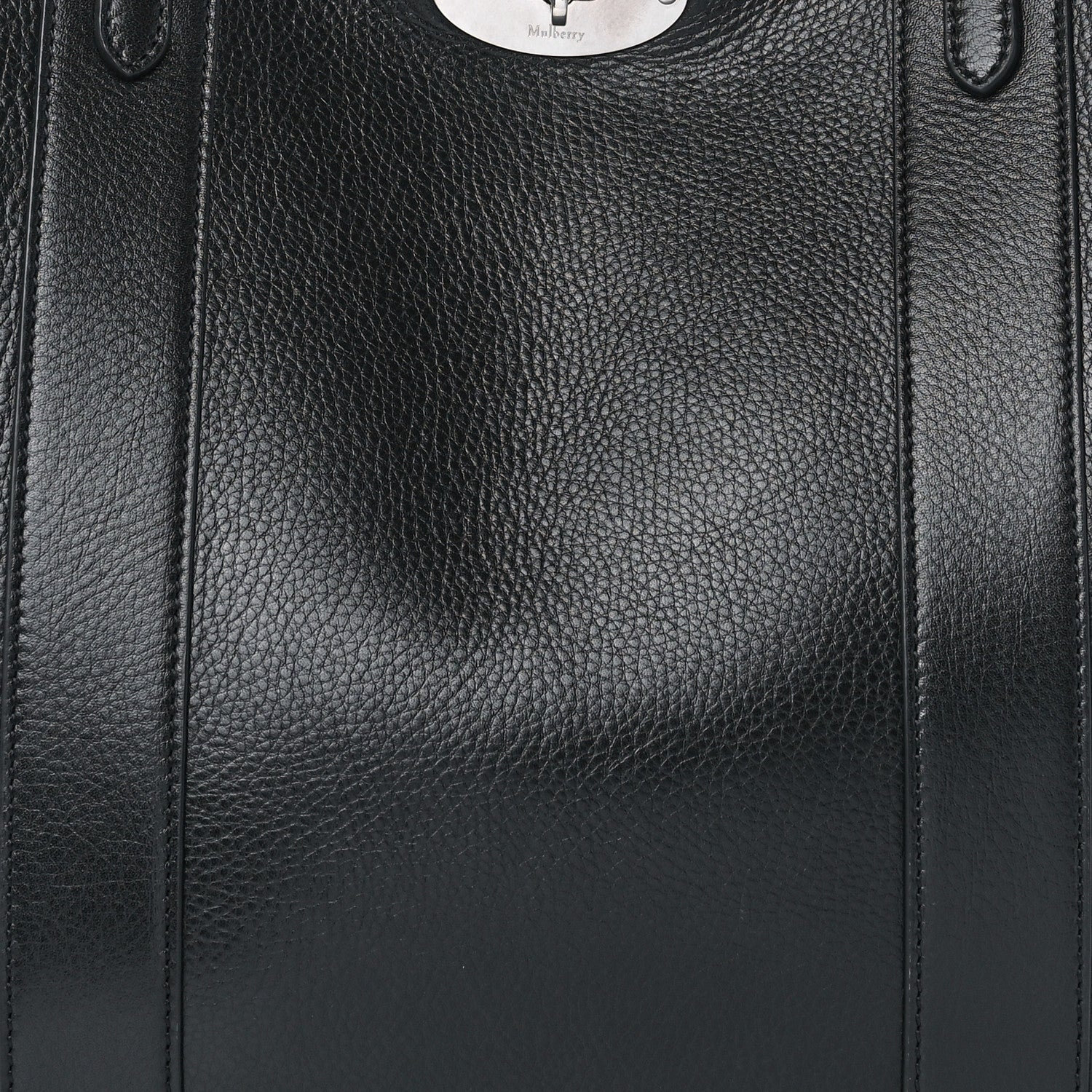 Mulberry High Shine Grain Bayswater Tote Black 7 of 9