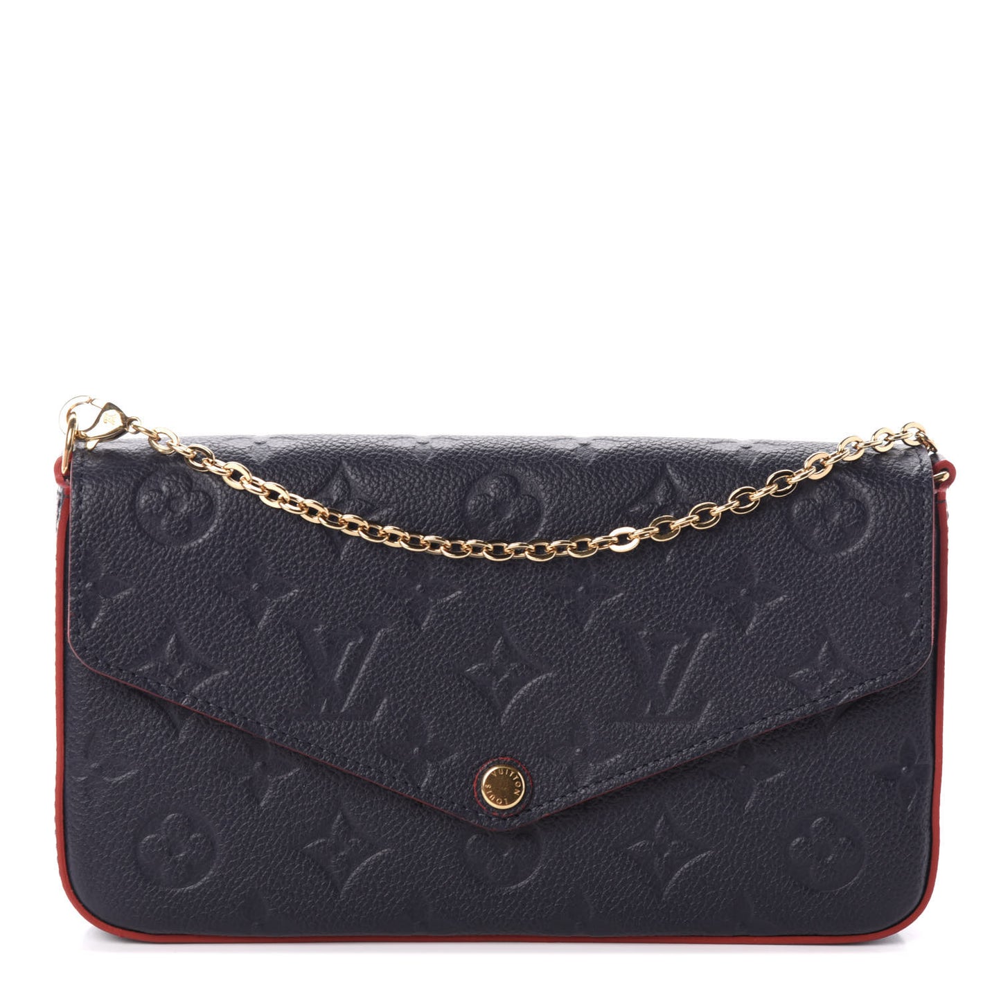 Empreinte Pochette Felicie Chain Wallet Marine Rouge